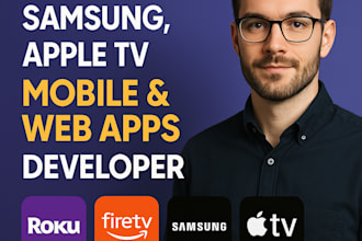 develop ott streaming apps for roku, fire TV, android TV, and smart tvs