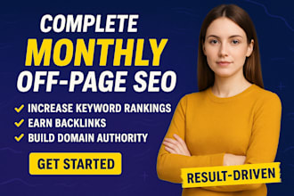 do monthly off page SEO service using authority white hat dofollow backlink