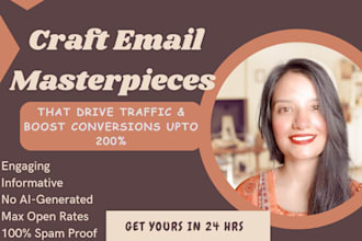 do sales email copywriting and email sequence newsletter in 24 hrs