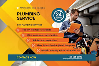 create morden plumber, handyman, real state business wordpress website