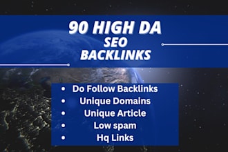 do 90 high da seo dofollow backlinks