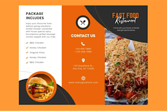 design business flyer, trifold brochure, postcard leaflet poster, church flyer