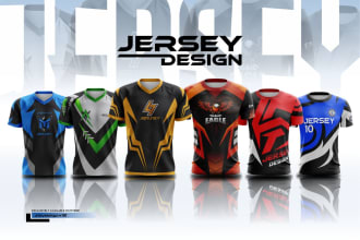 design fully sublimated jersey or sports shirt within 5 hours