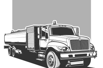 create your vector black and white, silhouette, line art