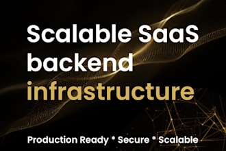 design, build scalable saas backend infrastructure, production ready apis