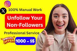 unfollow your instagram or twitter followings manually