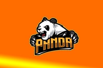 design wonderful panda gaming mascot logo with unlimited revision