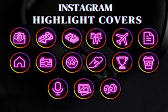 create instagram story highlight covers, highlight icons