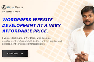 create a wordpress website at a very affordable price