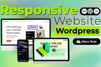 build responsive wordpress website design or homepage