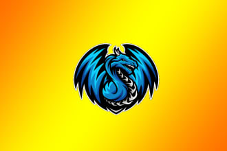 make a high quality gaming dragon mascot logo for you with new concept