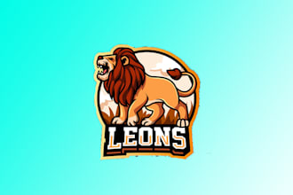 design different lion head sport mascot logo with unlimited revision