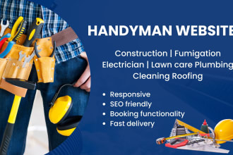 design handyman website for junk removal, electrician painting pressure washing