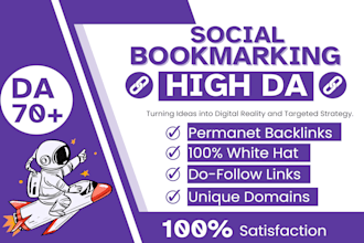 do manually social bookmarking submission with high da backlinks