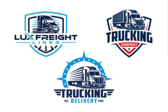 make transport logistic and trucking logo within 24 hours