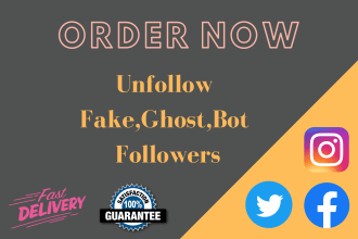 unfollow bot,ghost followers from your instagram or facebook