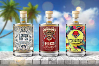 do label and logo for wine,beer,beverage,vodka,rum,gin,spirit,bottle label