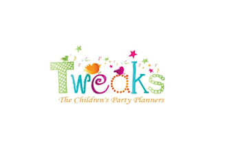 make modern beautiful childrens party planners logo