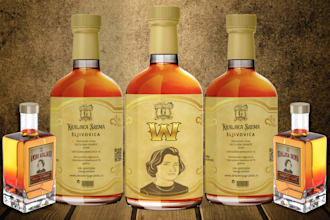 do label or logo for wine,beer,brandy,whisky,rum,alcohol,gin,tonic,vodka,spirit