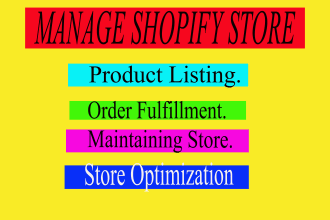 manage shopify store, order fulfill, and update inventory