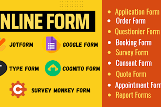 create jotform, google form, type form, or cognito form