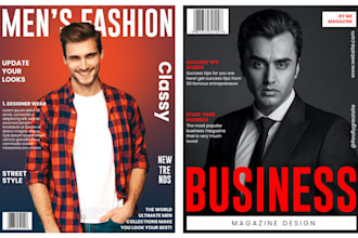 design magazine cover and layout, newsletter design