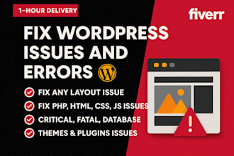 fix wordpress critical errors and bugs in 1 hour