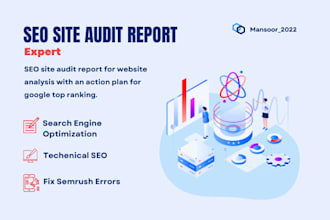 fix semrush error and provide complete SEO site audit report