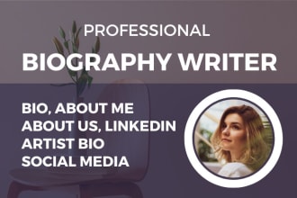 write a memorable bio, biography, about me page in 24h