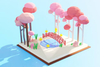 design low poly and stylized models, game assets and characters