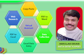 do deep data entry, data collection, data convert, typing, insert data