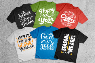 do amazing typography t shirt design, graphic t shirt and merch design