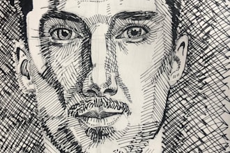 draw an ink portrait for you