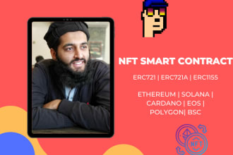 develop nft smart contract on ethereum solana bsc polygon