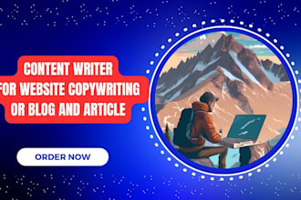 your content writer for website copywriting or blog and article