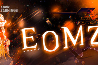 make an anime or gaming twitter header or youtube banner