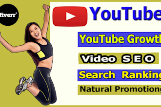do SEO and video promotion   youtube channel perfect