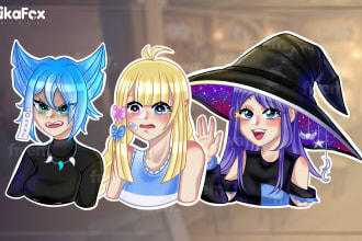 draw stickers in anime style