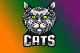 design creative cat mascot logo for you in just 1 day