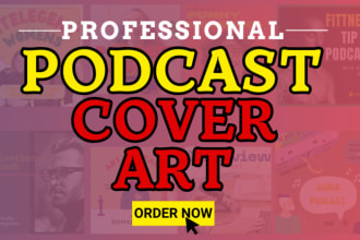 design professional podcast cover art, logo or image