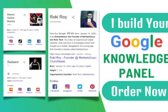 build  perfect google knowledge panel for you