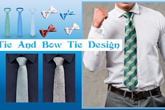 create beautiful tie and bow tie design