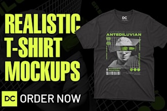 create realistic tshirt mockups for your clothing brand or pod store