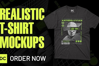 create realistic tshirt mockup designs to showcase your brand