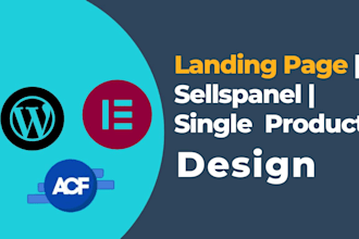 create landing page and complete wordpress website
