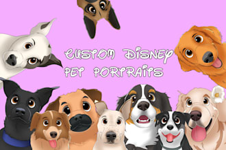 draw your pet into disney cartoon style
