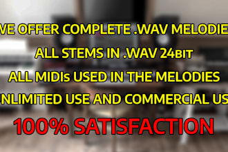 create trap and drill melody loops with midi and stems