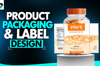 create amazon packaging design and label design