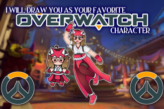 draw you as your favorite overwatch, valorant, or roblox character