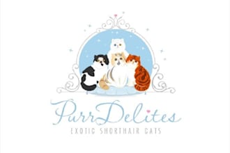 do genius worthy cat breeder branding logo